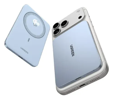 UGREEN MagFlow Air 5000mAh Power Bank MagSafe Qi2 15W Ultra Delgada para iPhone 17/16/15/14 Series