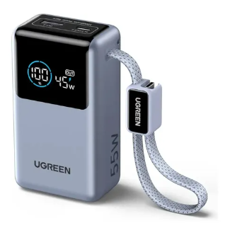 UGREEN Nexode Pro Power Bank 10,000mAh 45W con Cable USB-C Integrado