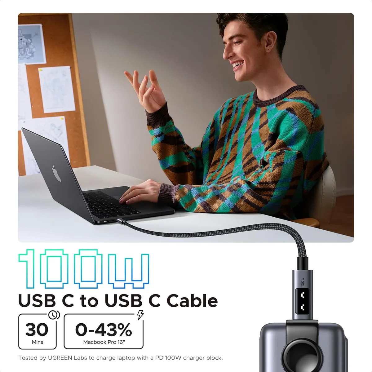 Foto 1 de UGREEN 100W USB C to USB C robot